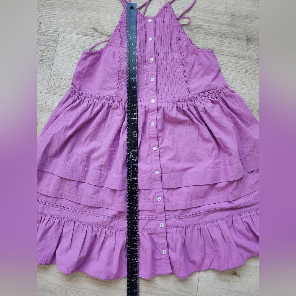 Free People Lavender Purple Button-Front Sundress - Picture 7 of 9